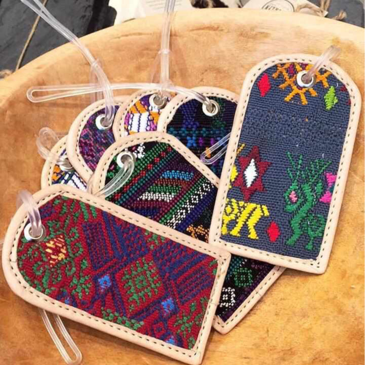 Huipil Up-cycled Textile Luggage Bag Tag - Guatemala