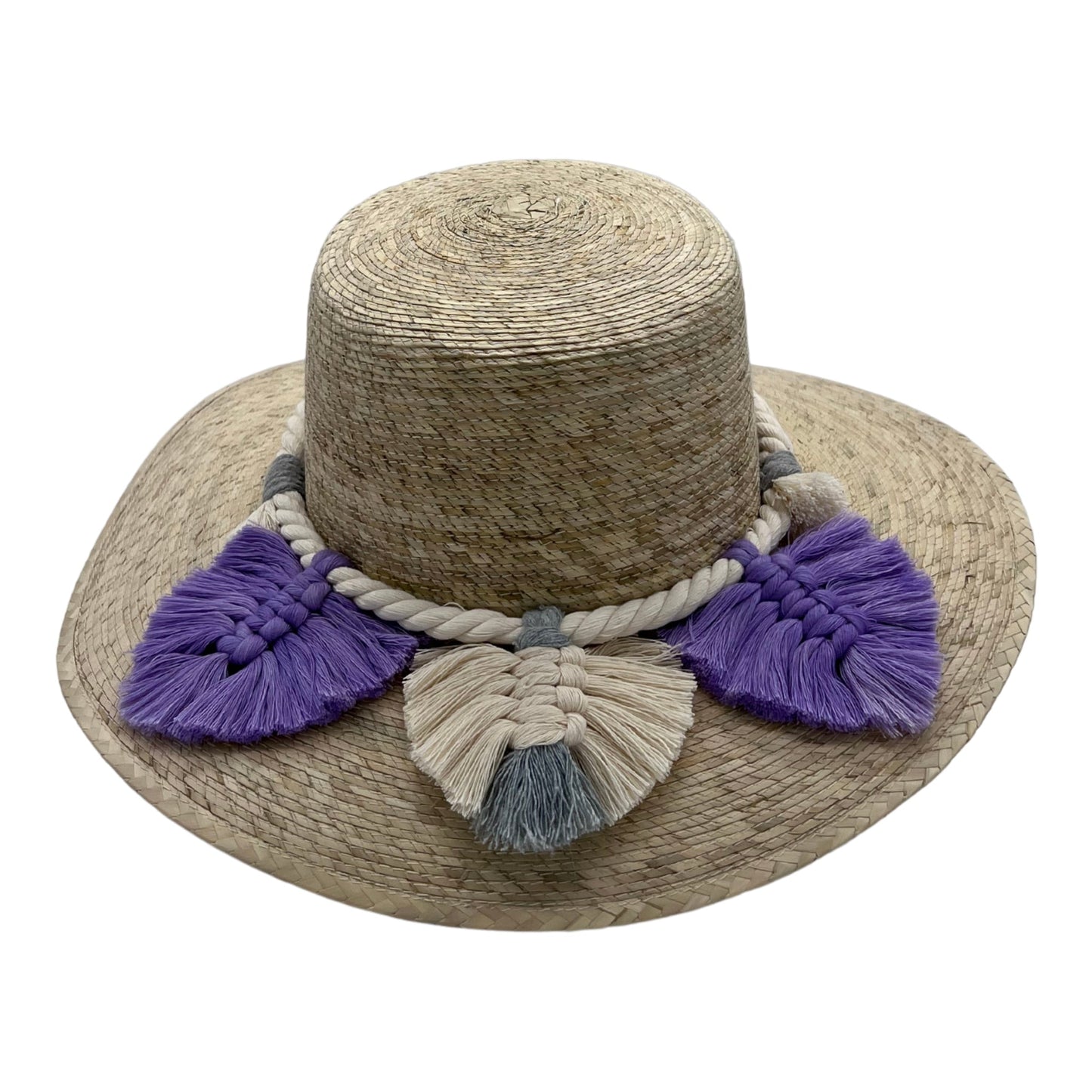 Naples Palm Hat - Leaves Macrame Band