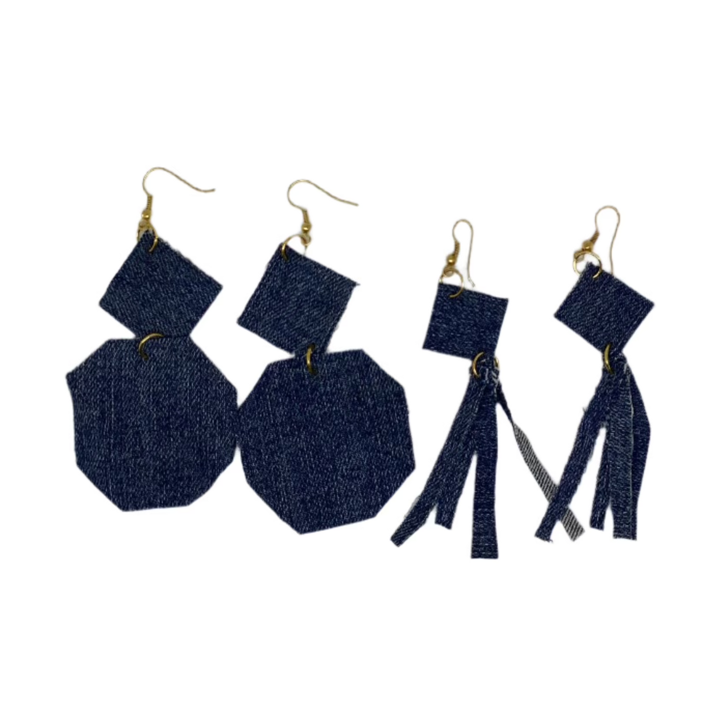 Denim earrings