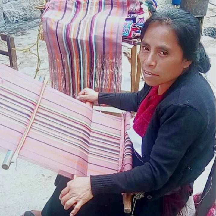 Poppy Woven Striped Tote | Hammock Bag - Mexico