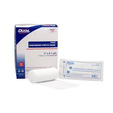 DUK Sterile Conforming Stretch Gauze Bandage Roll, 3" x 4.1 Yards (Case of 12)