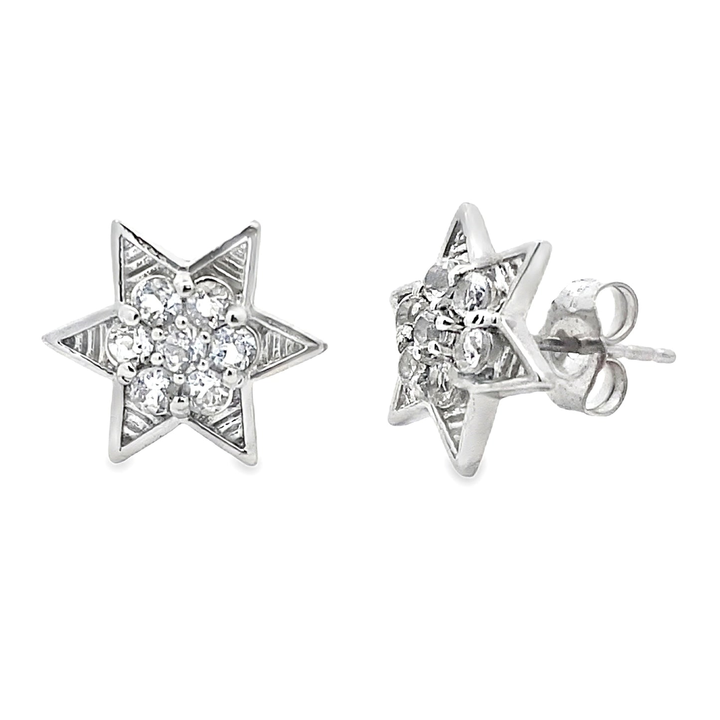 .50ct White Topaz Earrings Sterling Silver