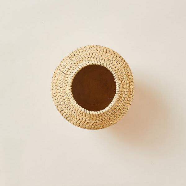 Copabu Wood + Raffia Vase