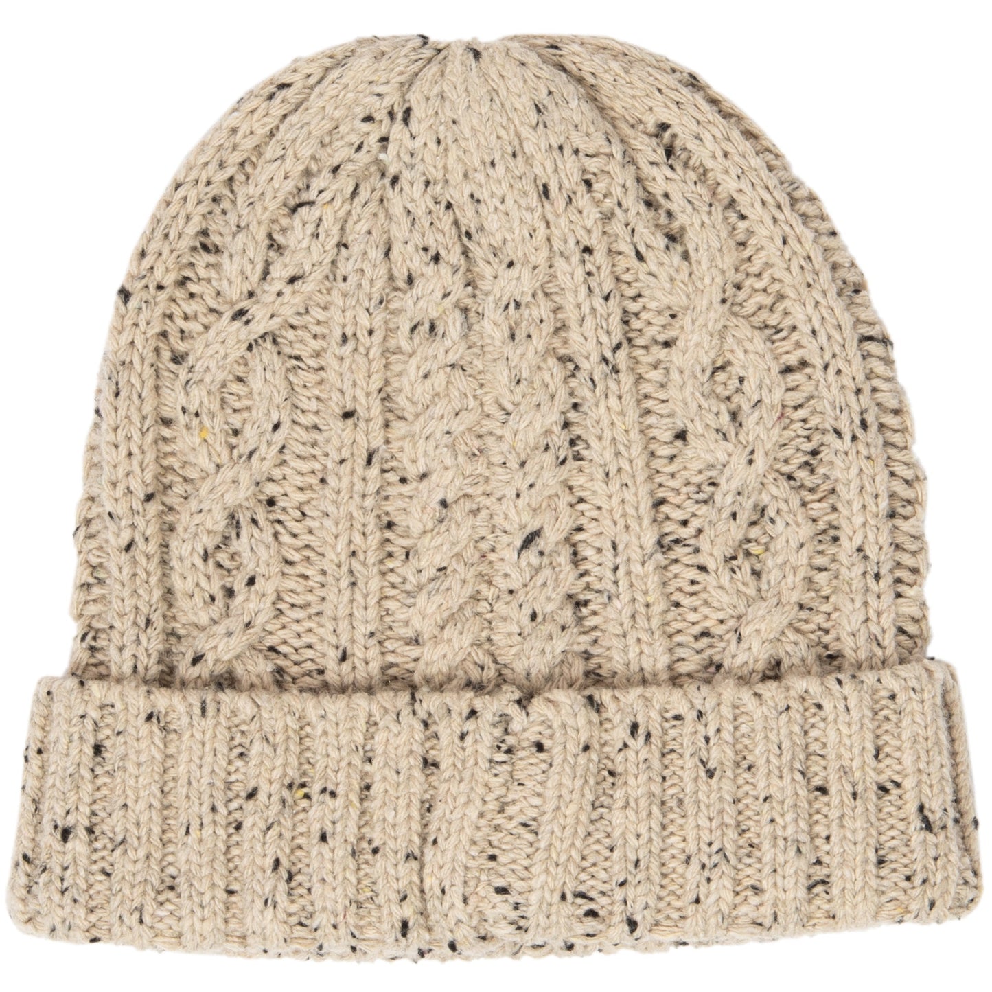 Men's Wool Blend Cable Knit Cuffed Beanie