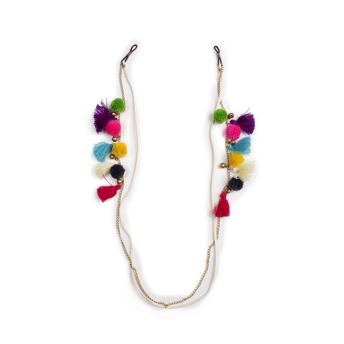 Leather PomPom & Tassels Sunglass Holders - Thailand