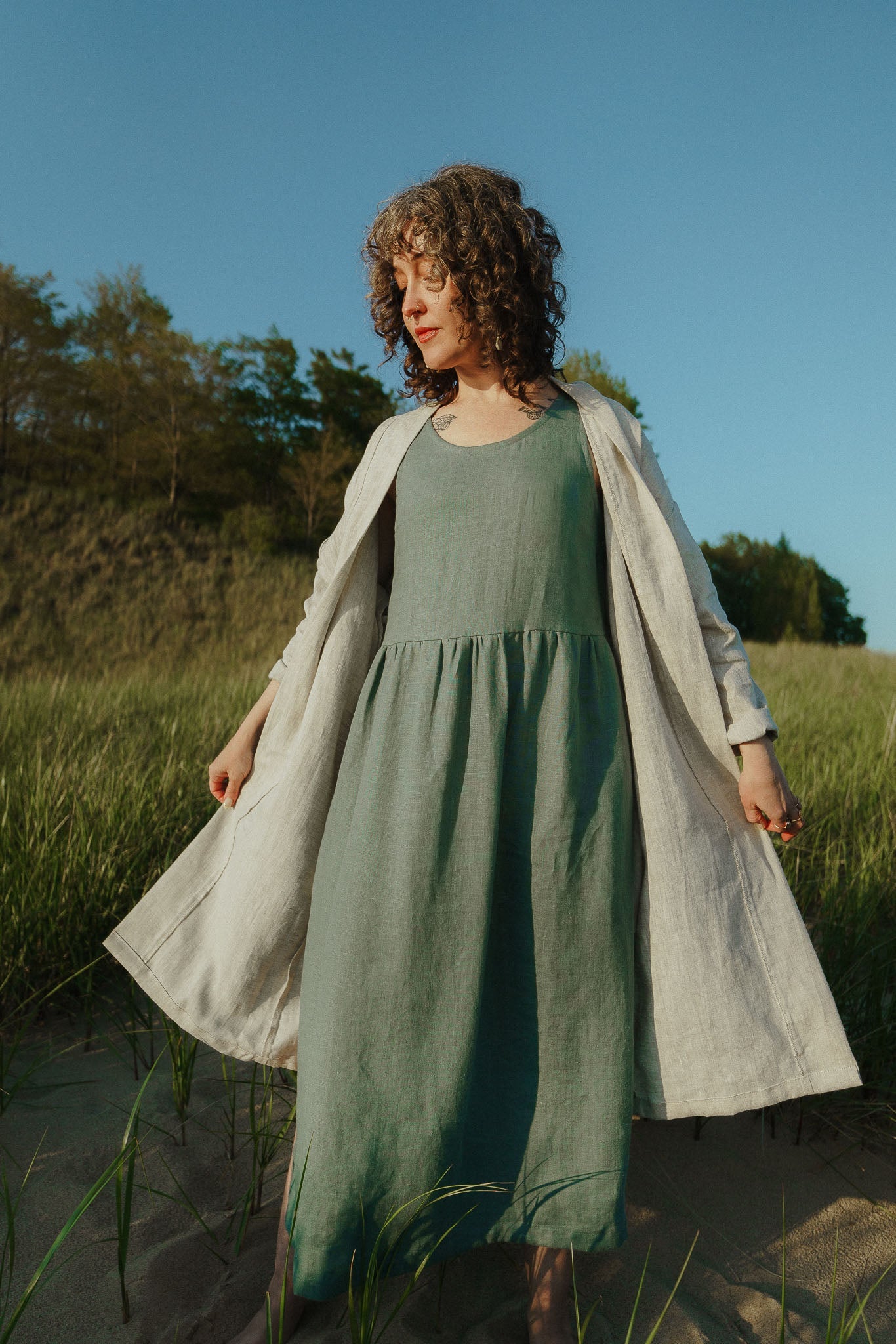 Hawthorn Dress in Agave
