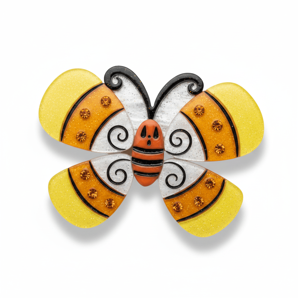 Candy Corn Winged Weena Brooch by Johanna Parker x Lipstick & Chrome