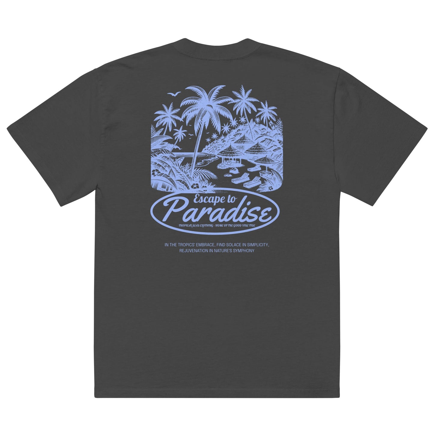 Oversized Escape to Paradise faded t-shirt