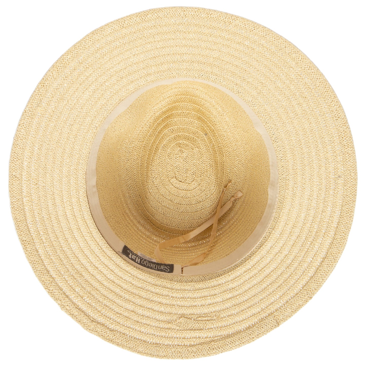 Women's Paperbraid Fedora With Debossed Metallic Snake Band