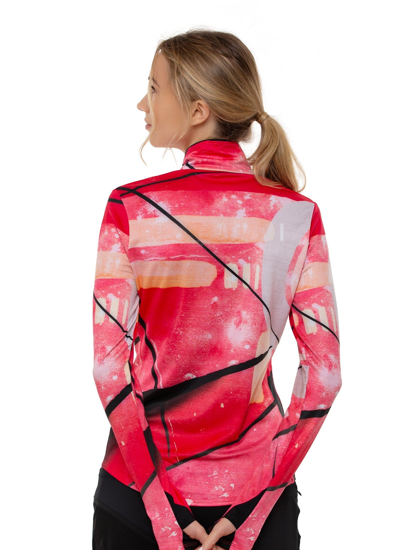 Performance Half Zip High Collar Long Sleeve