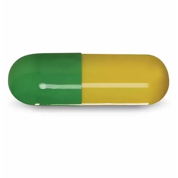 Empty Gelatin Capsules, Size 1, Yellow/Green, 1,000 Count