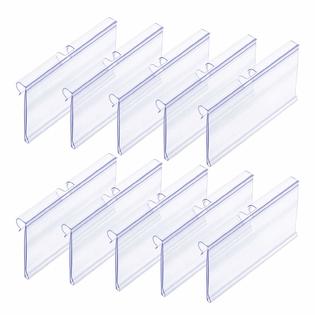 32-INCH CLEAR PLASTIC WIRE BASKET LABEL HOLDERS, 50 COUNT