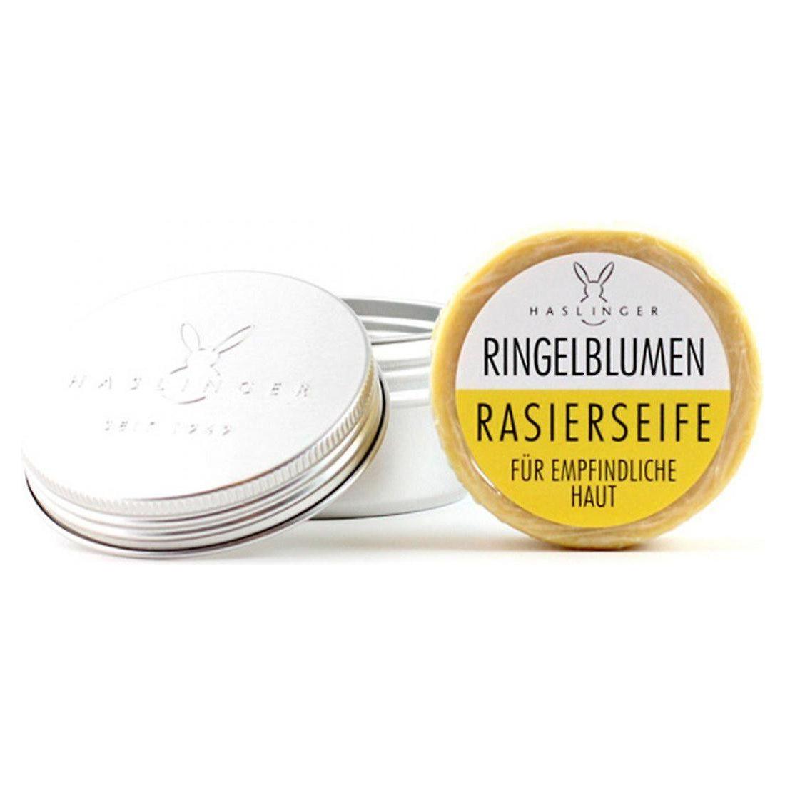 Haslinger Marigolds Shaving Soap tin case 60 g