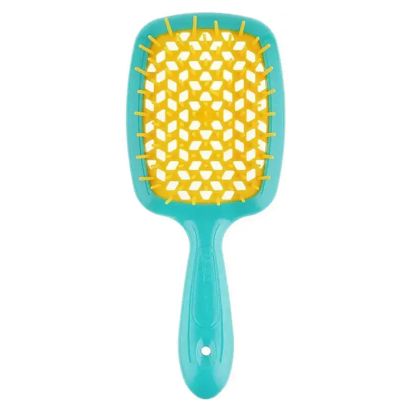 Janeke SuperBrush Turquoise & Yellow Hair Brush