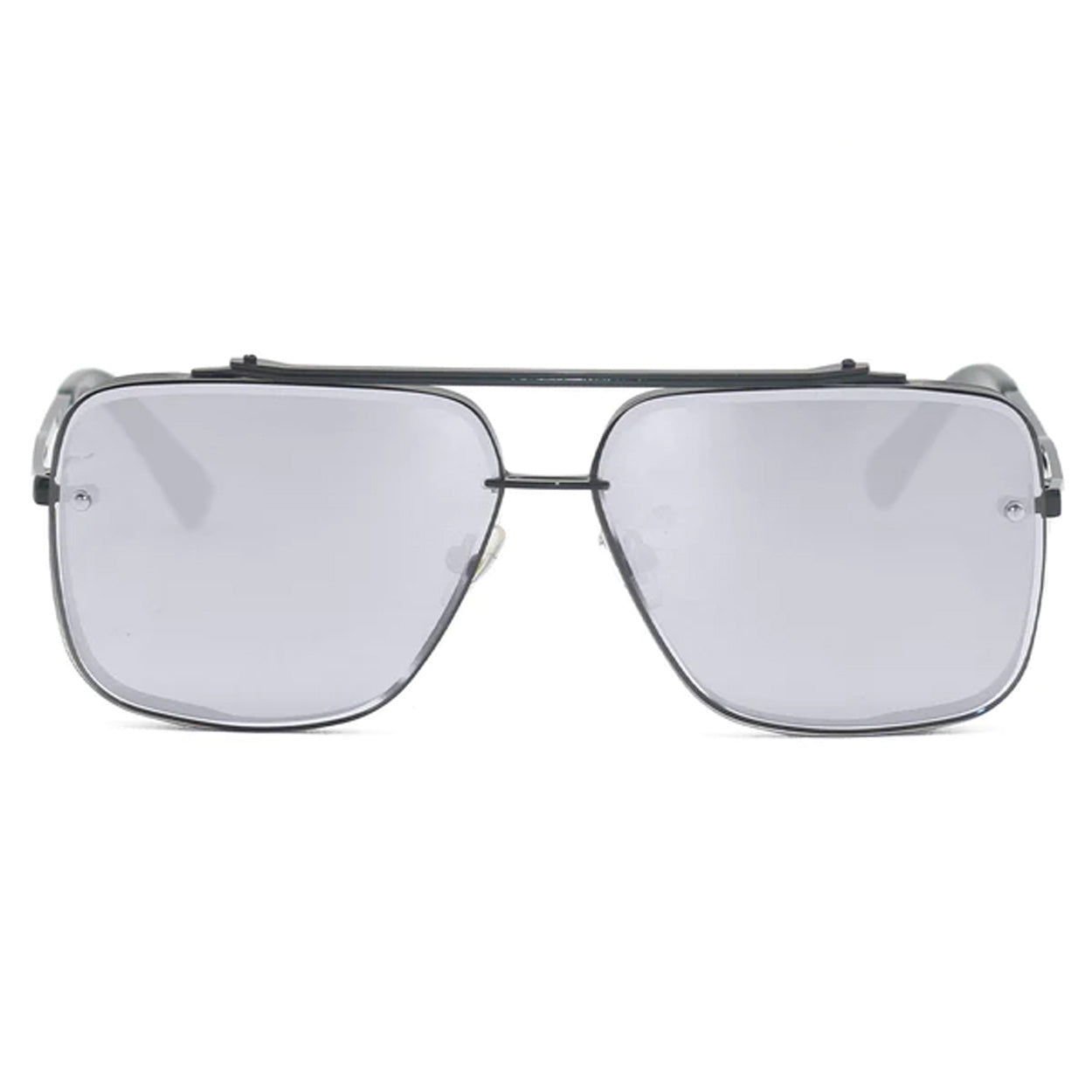 Bella - Chrome Black Oversized Squared Aviators