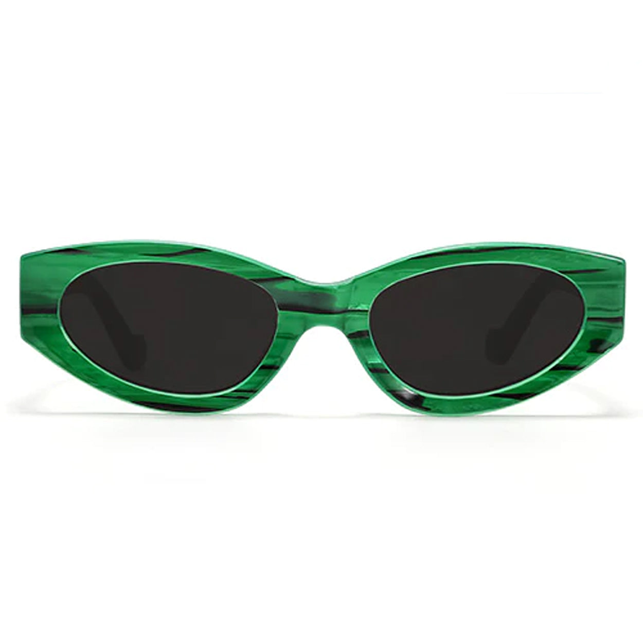 Kat x Money Moves - Green Cateye Sunglasses