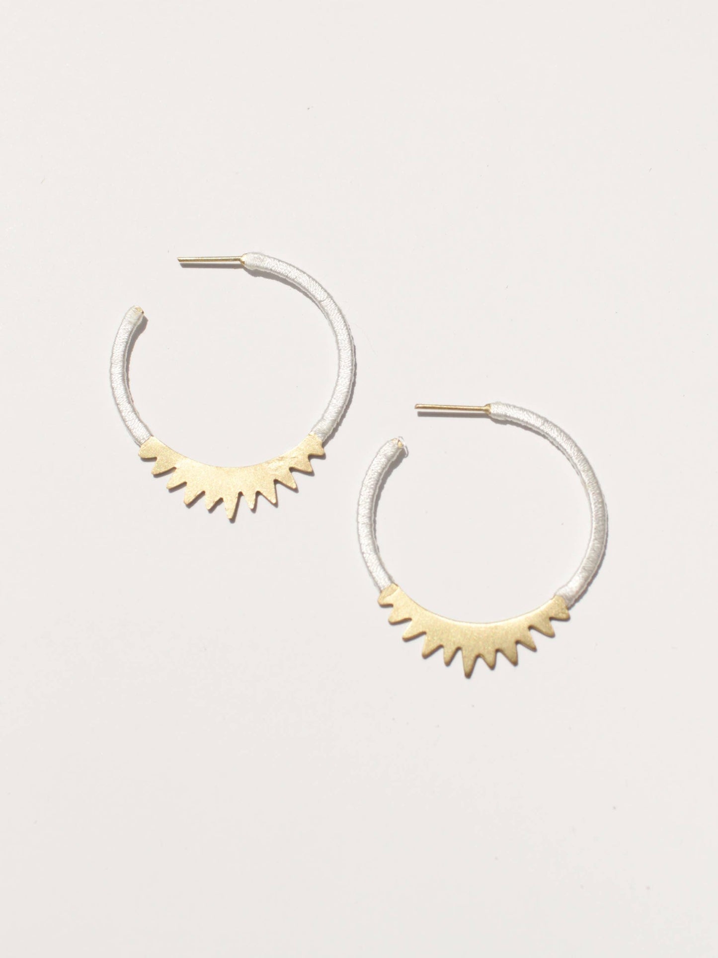 Spiked Brass Hoops