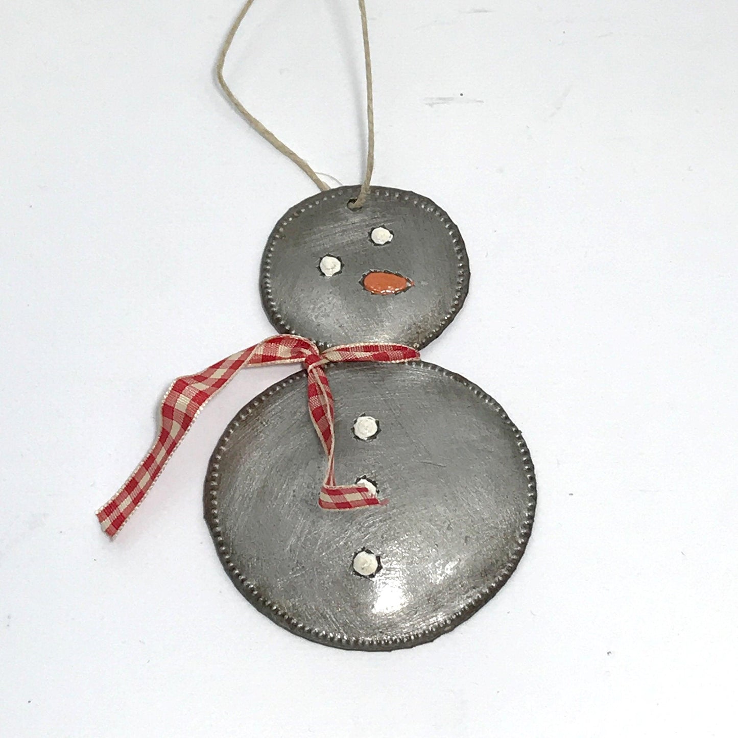 Steel Snowman Ornament