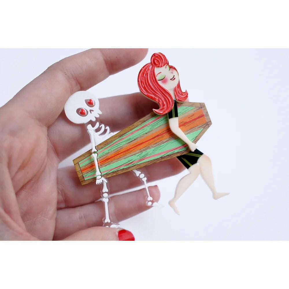 Surfer Couple Brooch by Laliblue | PRE-ORDER SHIPS IN 2-3 WEEKS