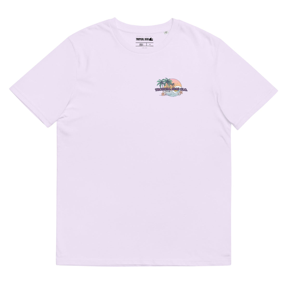 “Island Time” Organic Ribbed Neck Tee