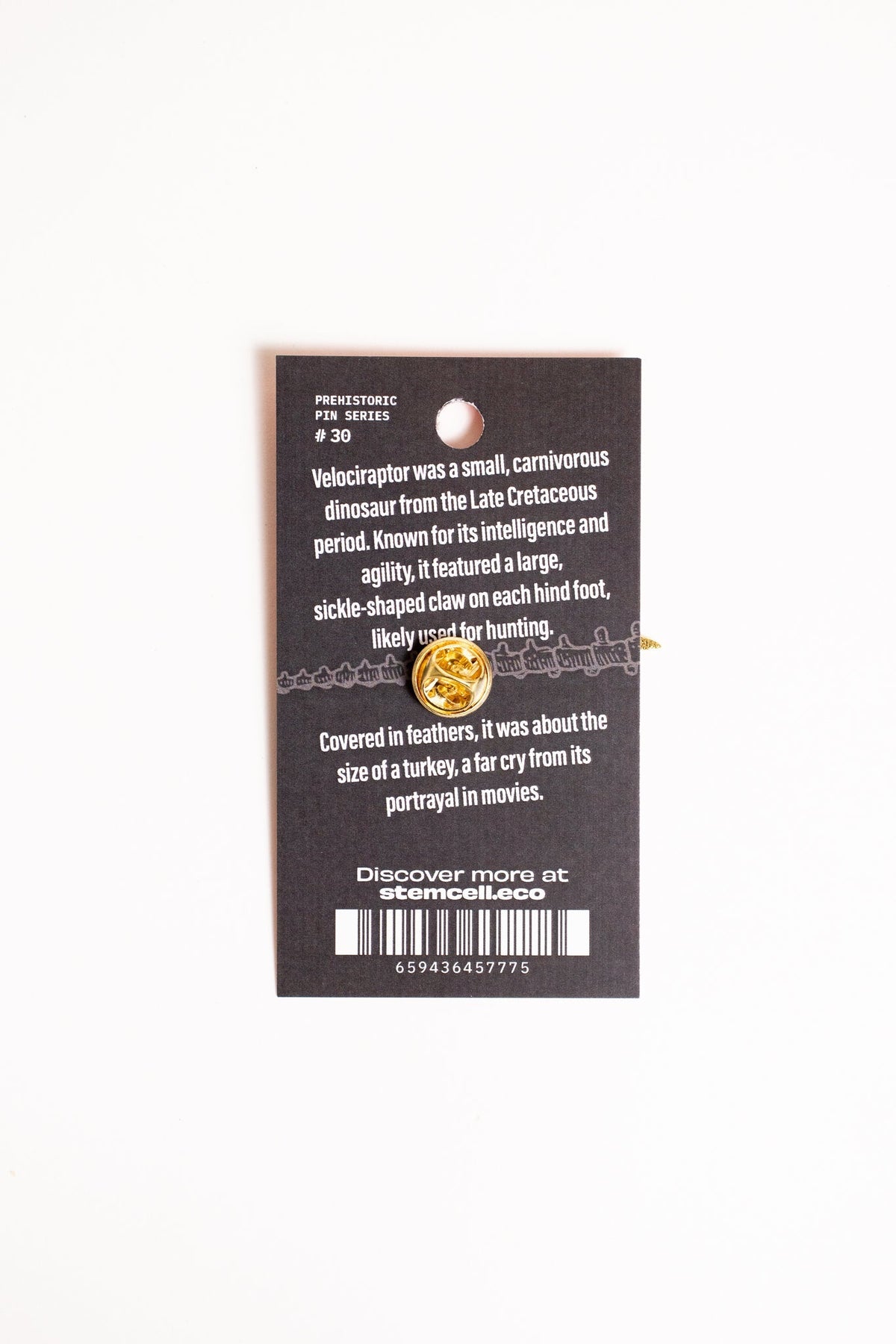 Velociraptor Enamel Pin (Velociraptor mongoliensis)