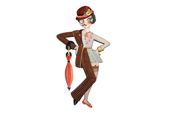 Victor Victoria Halloween Brooch by Laliblue