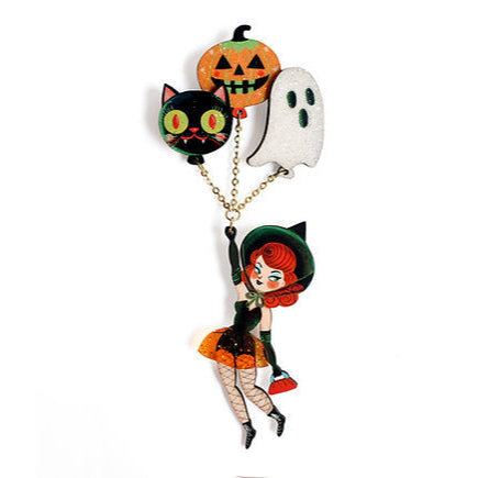 Witch with Balloons Brooch by Laliblue - Osadia Concept Store