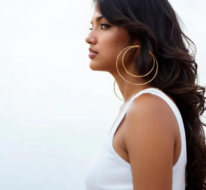 Royale Oversized Gold Hoop Earrings