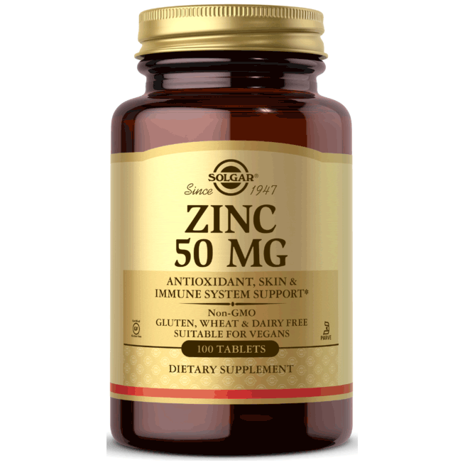 Solgar Kosher Zinc 50 100Tabs
