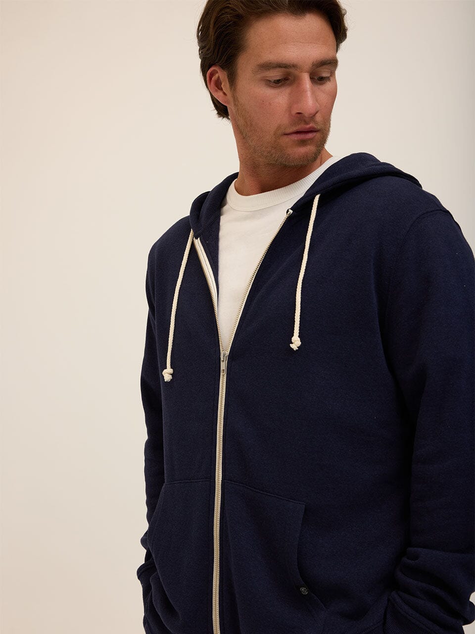 Triblend Zip Fleece Hoodie