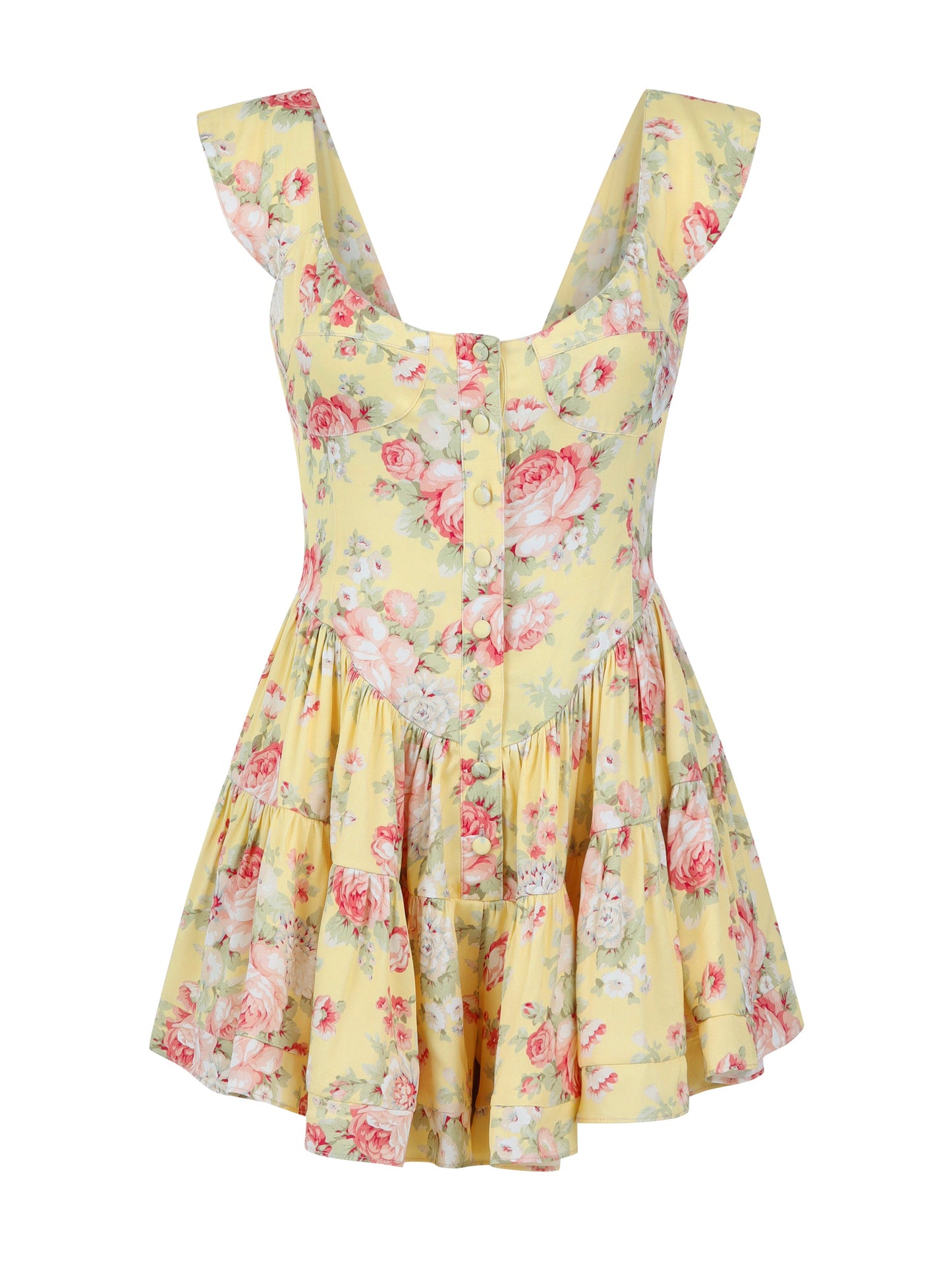 The Elisabeth Romper Dress - Yellow Rose - Osadia Concept Store