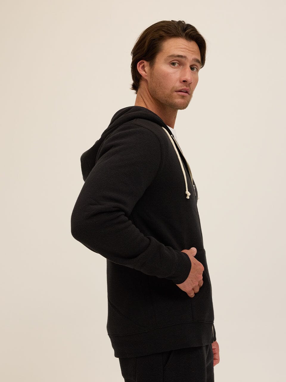Triblend Zip Fleece Hoodie