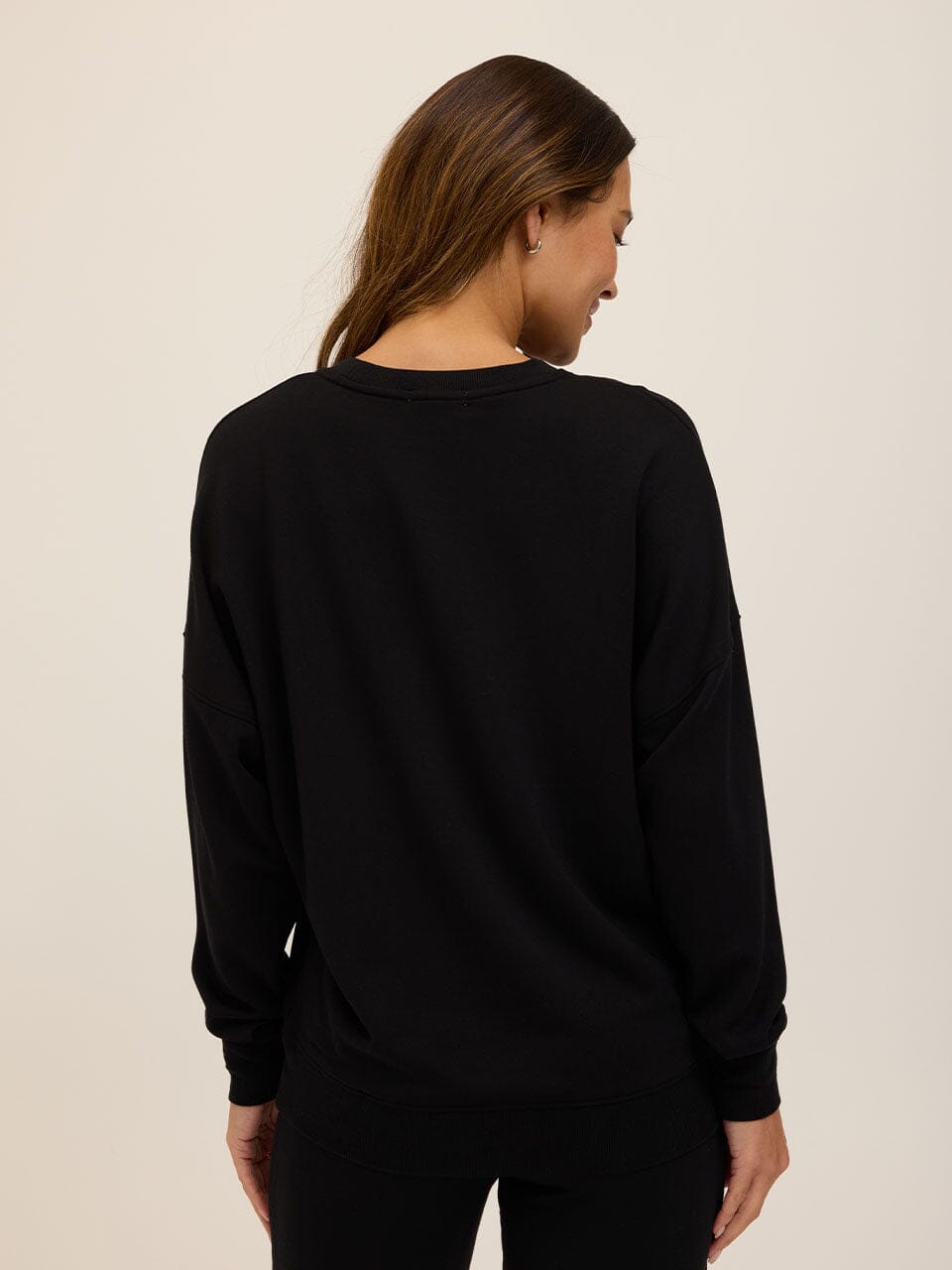 Cathy Boyfriend Feather Fleece Pullover