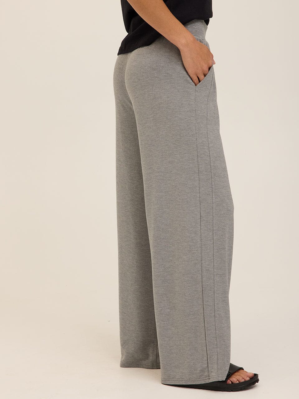 Esmeralda Feather Fleece Wide Leg Pant
