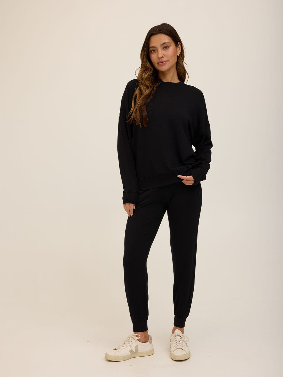 Cathy Boyfriend Feather Fleece Pullover