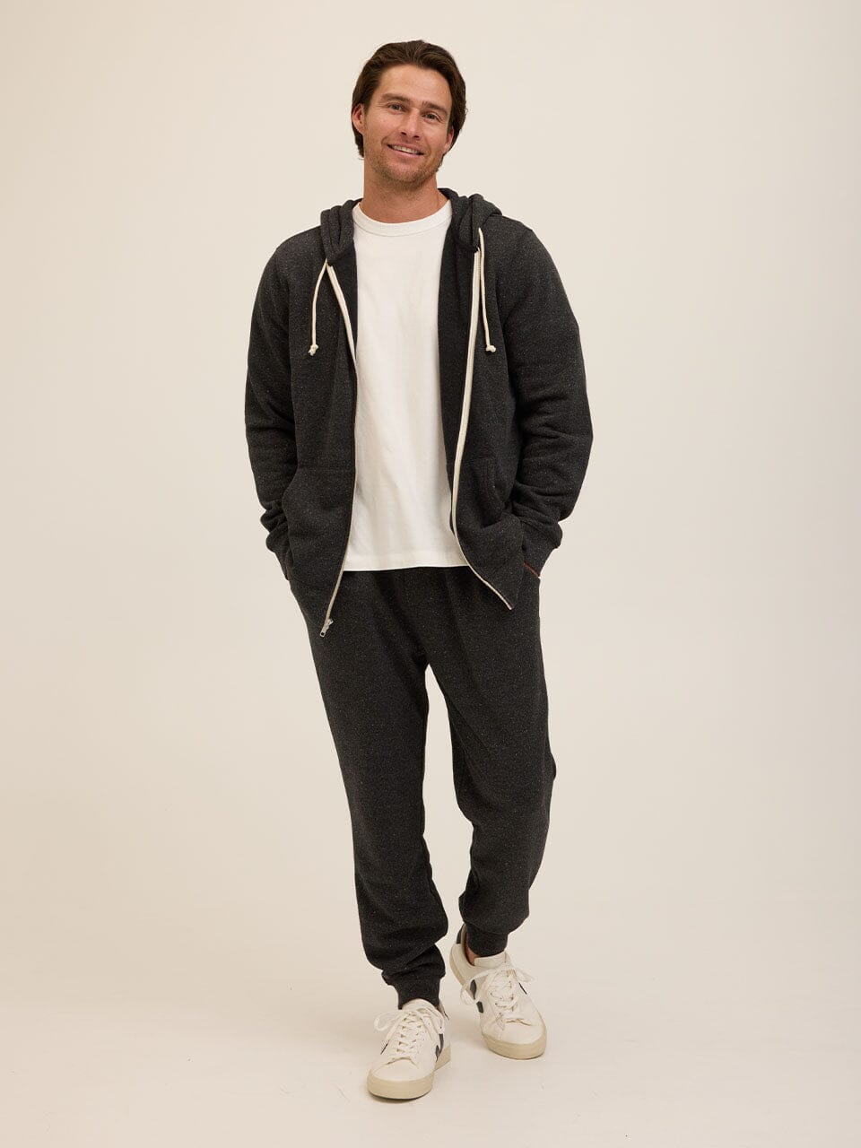 Triblend Zip Fleece Hoodie