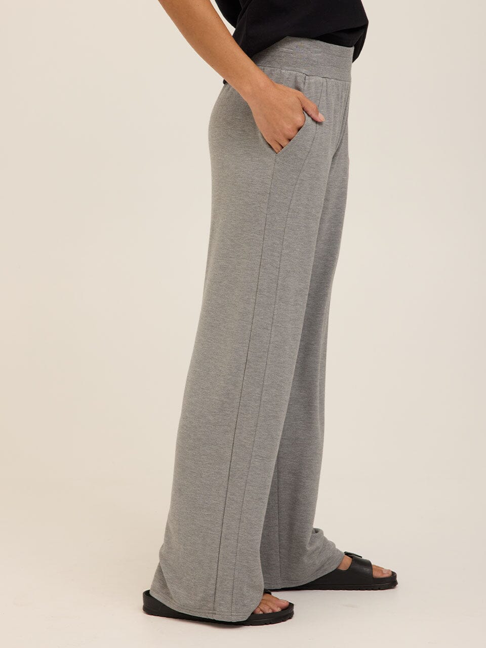 Esmeralda Feather Fleece Wide Leg Pant