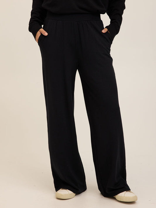 Esmeralda Feather Fleece Wide Leg Pant