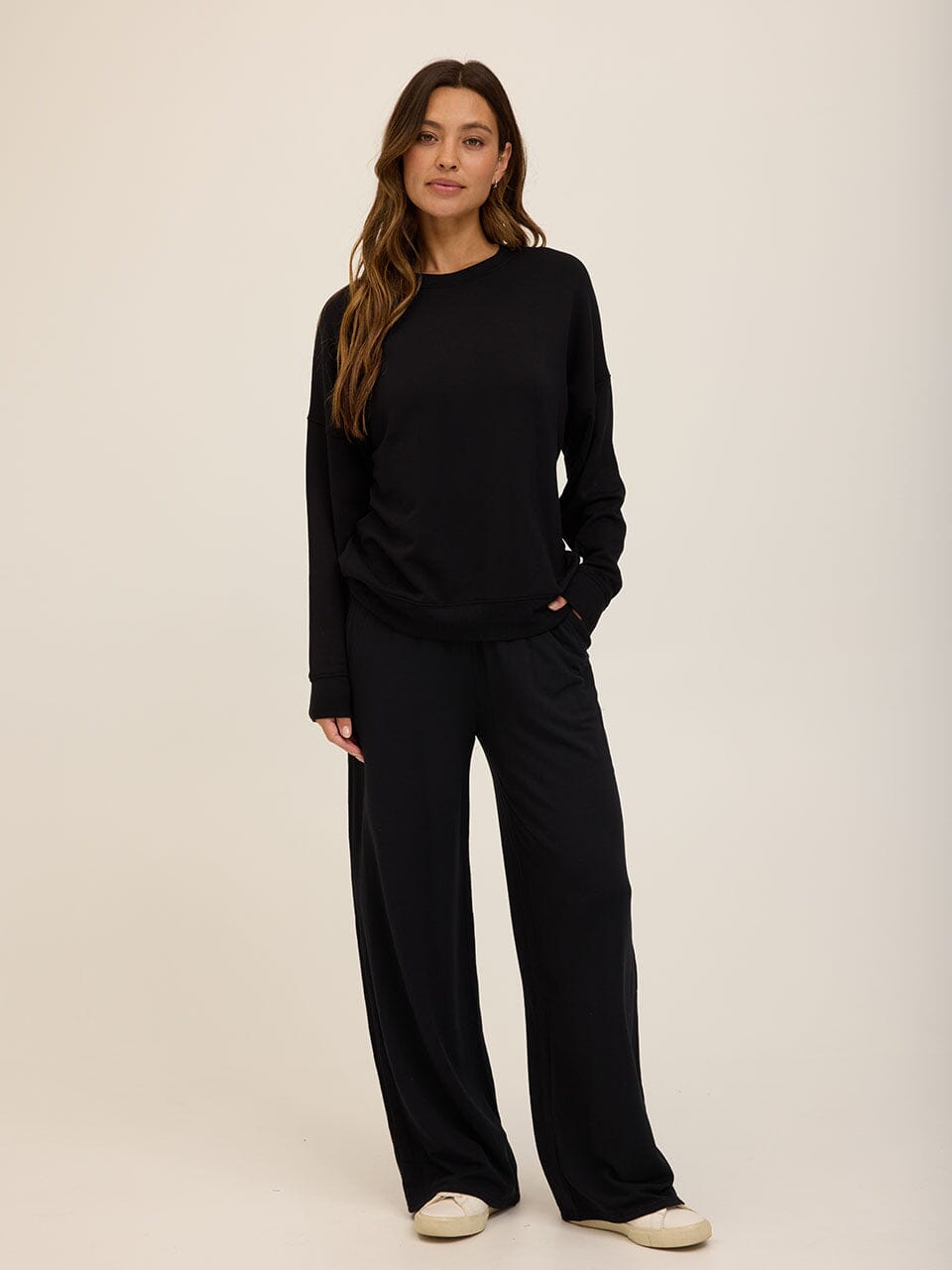 Esmeralda Feather Fleece Wide Leg Pant