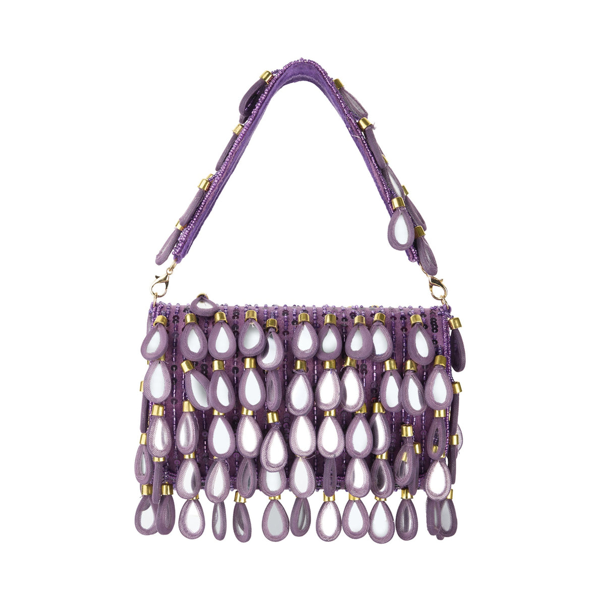 Purple Rain Beaded Bag | Evening Special Occasion Clutch