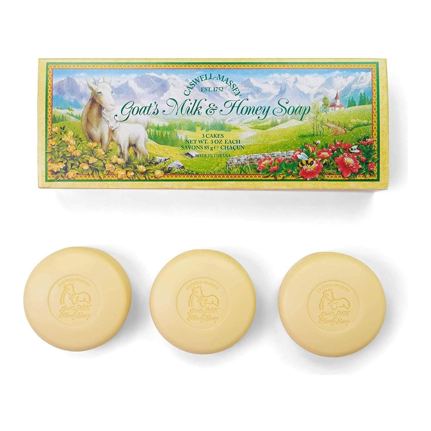 Caswell-Massey Bath Soap Box of Three 5.8 oz Each Bar Collection