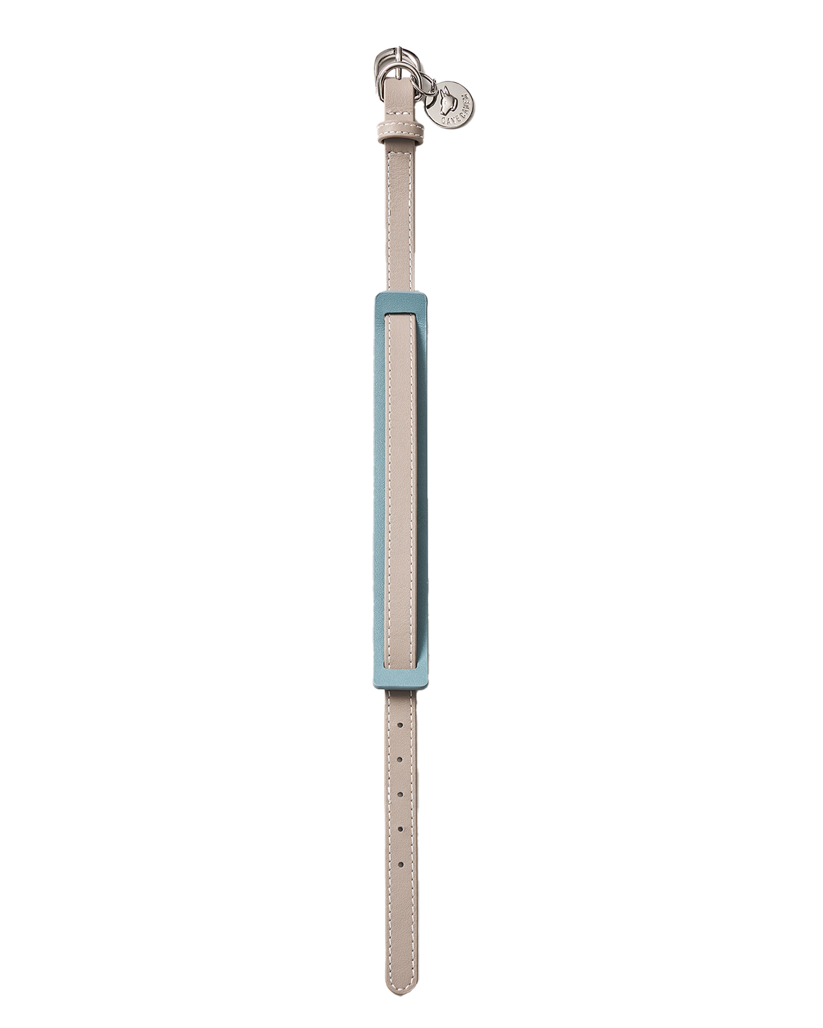 The Ornata Leather Dog Collar | Stormy Teal