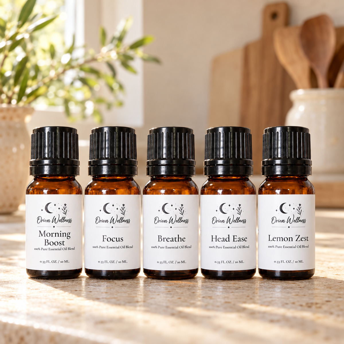 Daytime Diffuser Blend Set | Five 10 mL Bottles