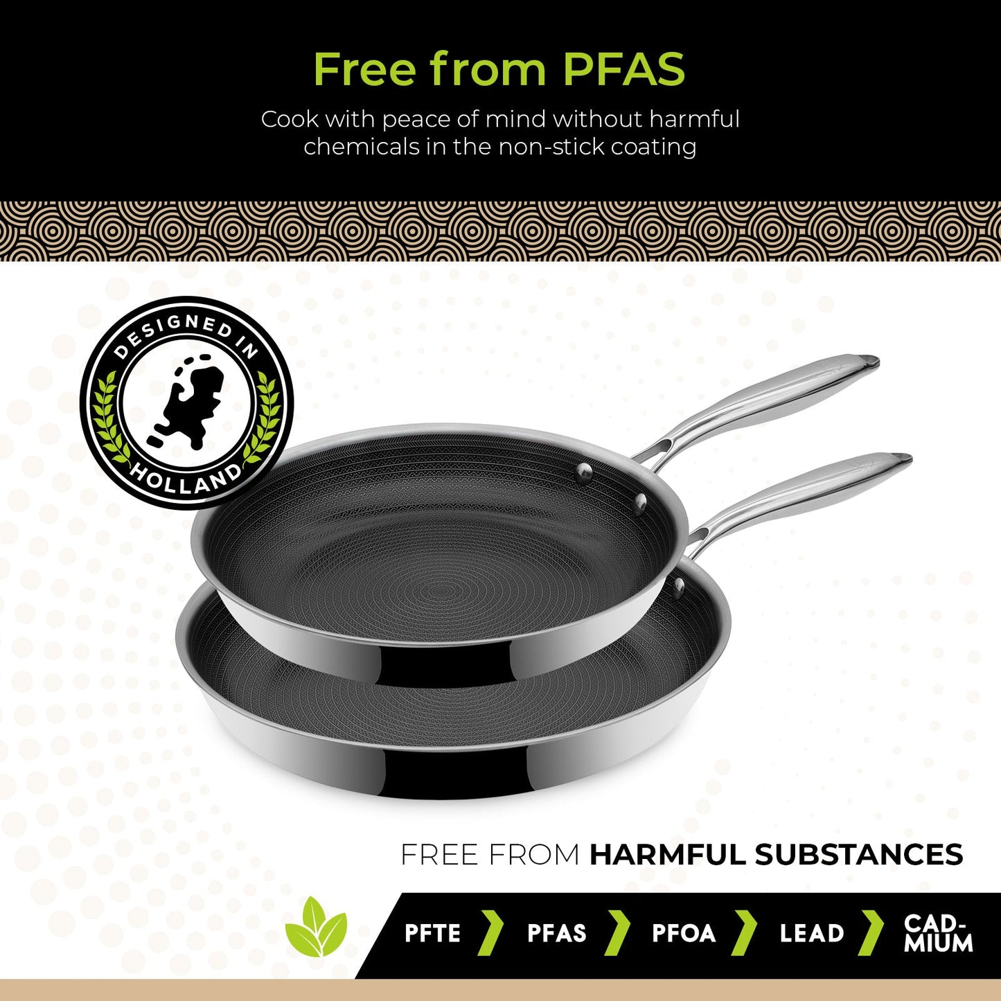 BE | LIVING - Circlad Series - 12 pcs Cookware Set - Triply Stainless Steel Circlad
