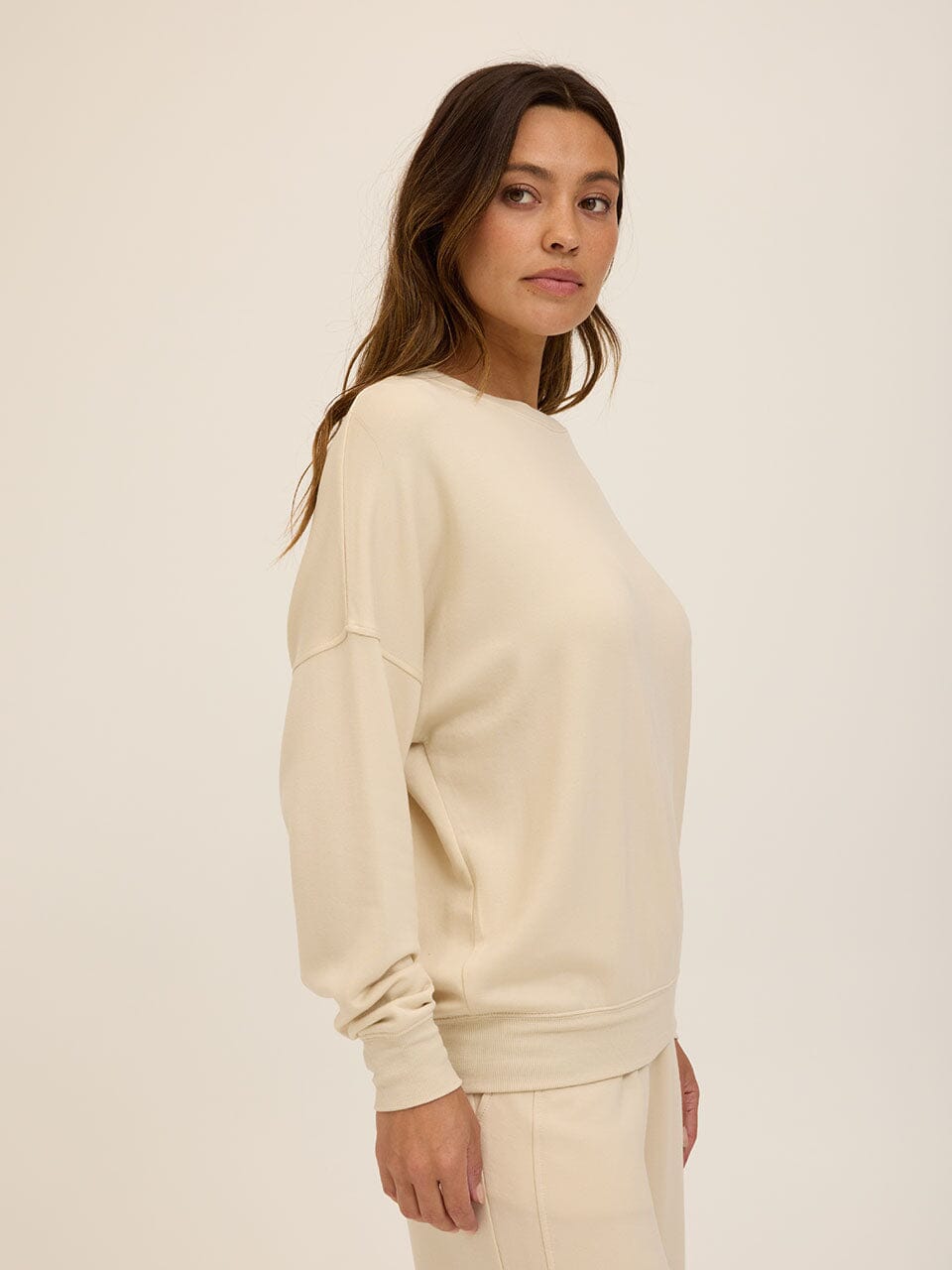 Cathy Boyfriend Feather Fleece Pullover