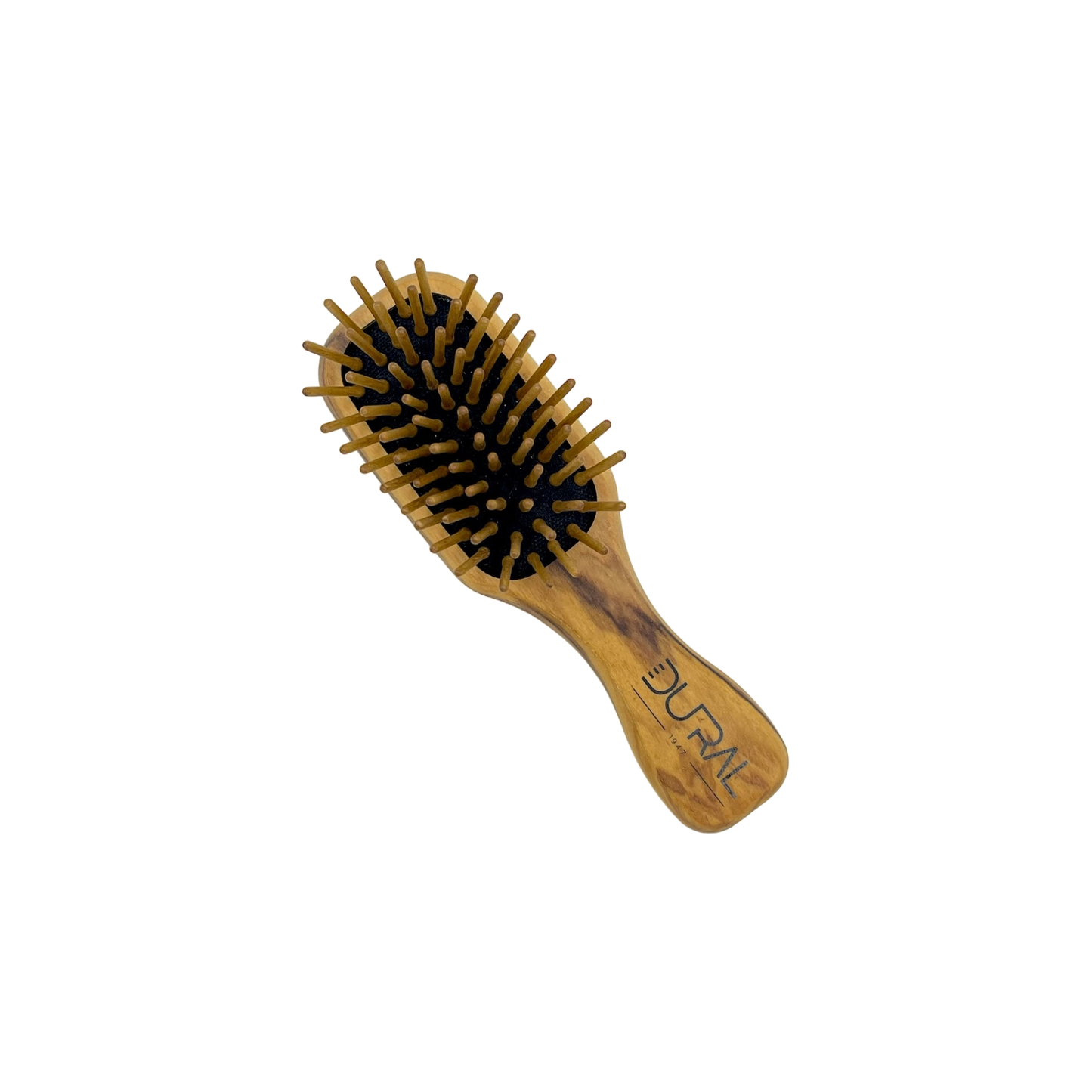 Dural Olive wood mini hair brush with rubber cushion and wooden pins