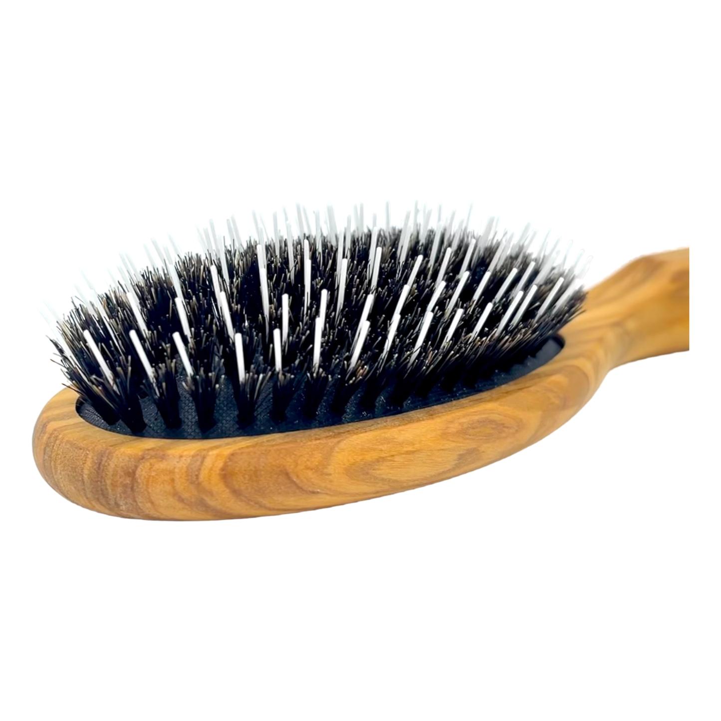 Dural Olive wood rubber cushion hair brush with boar bristles and nylon