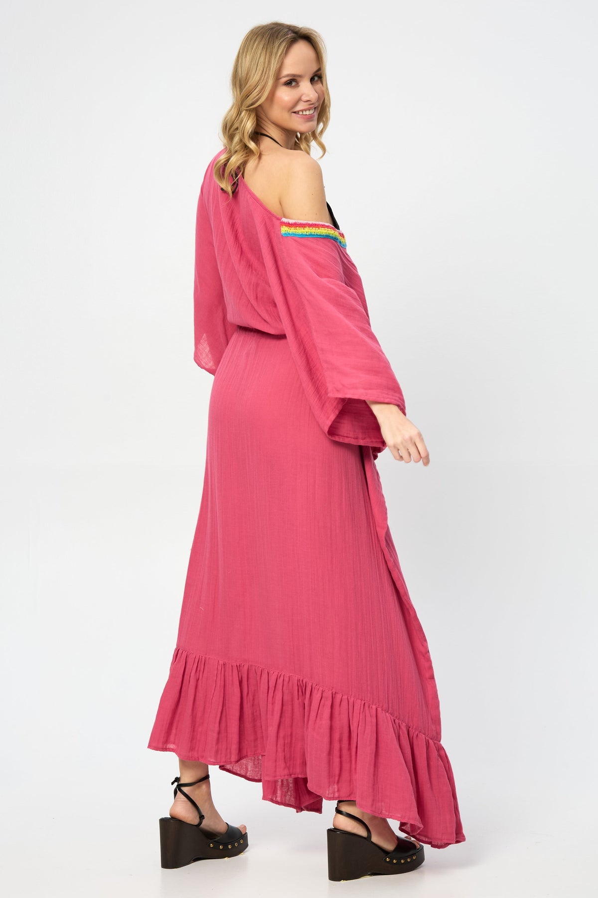 Crochet Rainbow Kaftan Maxi