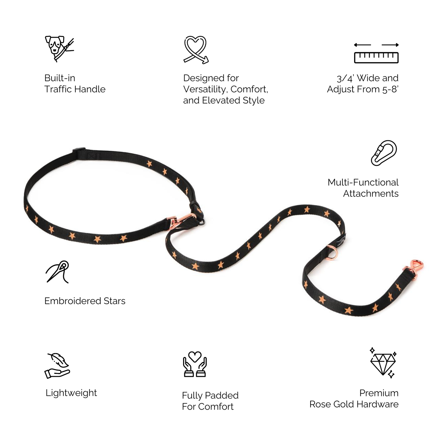 Metro Hands Free Leash - Rockstar