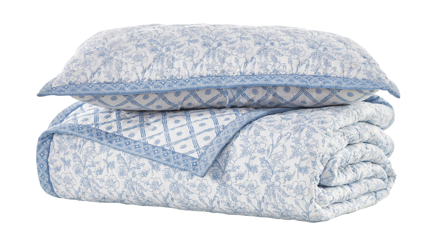 Bliss Printed Cotton Quilted Quilt Sham